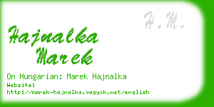 hajnalka marek business card